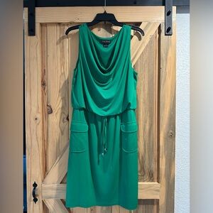 Jessica Howard Green Cowl Neck Midi Sundress